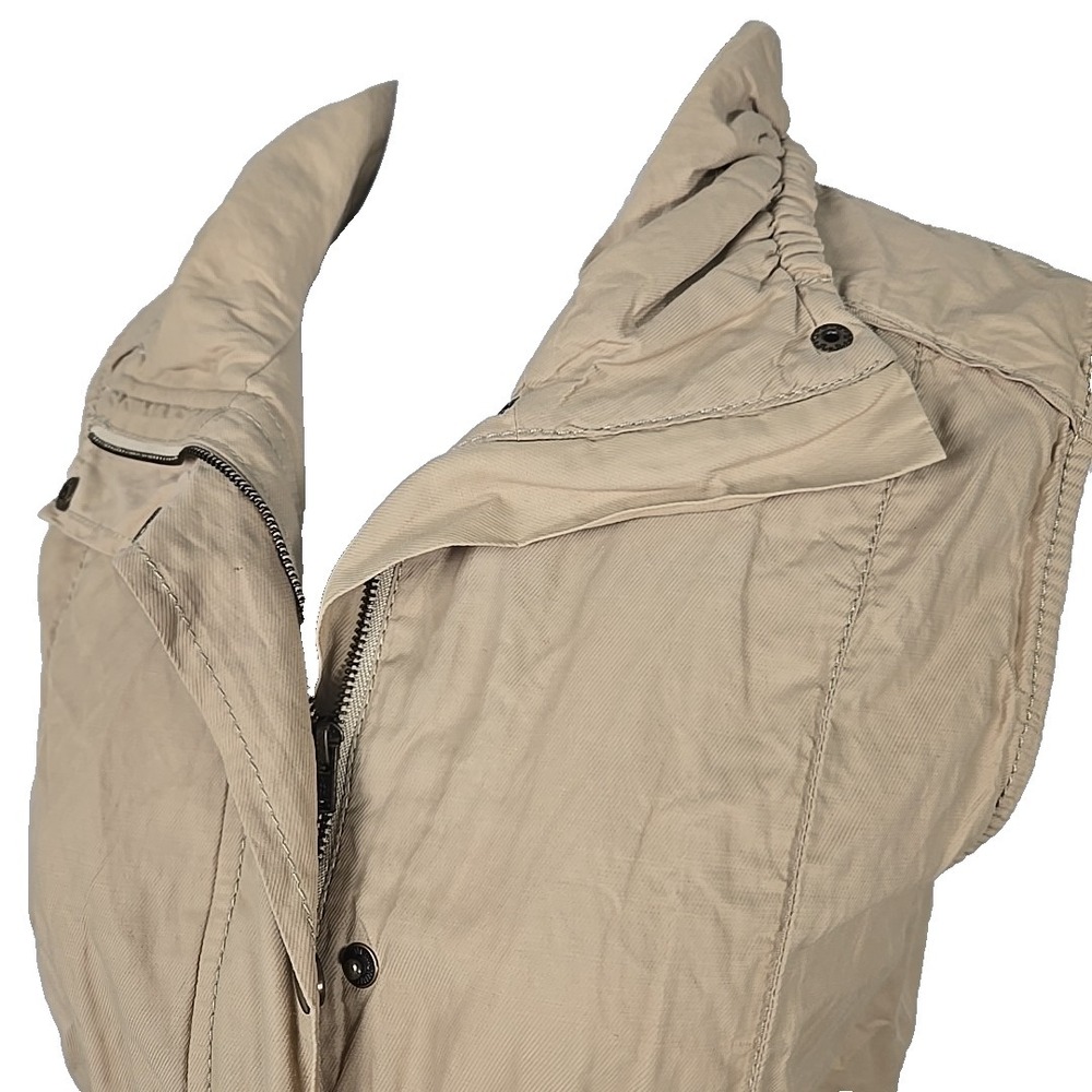 ColdWater Creek Beige Cotton/Nylon Zip Snap Front Vest Size Large / 14 - Picture 4 of 8